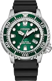 [CITIZEN] Promaster Dive Eco-Drive Watch, 3-Hand Date, ISO Certified, Luminous Hands and Markers, Rotating Bezel