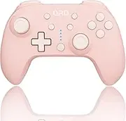 QRD Junior E5 Wireless Controller, Portable Controller for Switch Lite OLED Pro PC Windows Mac iOS Andoird (Switch Controller Pink)