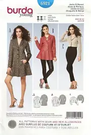 Burda Misses' Jacket,Coat Pattern 6921 Size 6-18 UNCUT