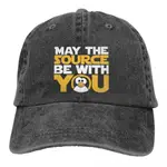 MAY THE SOURCE BE WITH YOU 棒球帽尖頂帽 LINUX 操作系統 TUX PENGUIN 遮陽帽