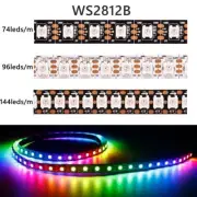 DC5V WS2812B Led Strip 74/96/144leds/m Individually Addressable Smart 5050RGB