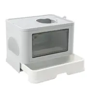 Pawz Foldable Cat Litter Box Grey