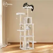 Petzly Cat Tree Tower Scratching Post Scratcher Condo Bed House 180cm Beige