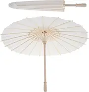 ifundom 2pcs Paper Umbrellas Paper Parasol Wedding Paper Umbrellas Kids Blank Paper Parasols For Weddings Hand-painted Umbrella