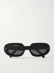 [CELINE Eyewear] CELINE Eyewear - Bold Oval-frame Acetate Sunglasses - Black - One size One size Black