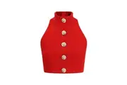 Balmain Boucle wool crop Top