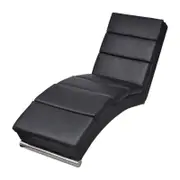 vidaXL Chaise Lounge Black Sofa Bed Recliner Seat Couch Chair Modern Furniture