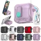 For Airpods 4th Gen 2024/Pro 2nd Gen (2022) Rugged Stand Earphone Case+KeyChain