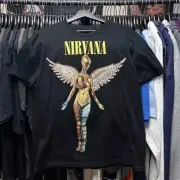 90s Nirvana In Utero Band Kurt Cobain T shirt Size S-5XL Cotton Men Women