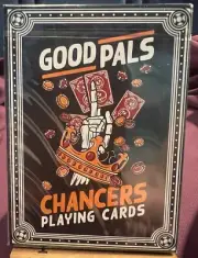 Chancers Playing Cards V1 Black by Good Pals - Silver GILDED - The Card Inn