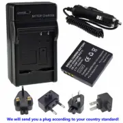 Battery + AC Charger for Panasonic CGA-S008 DMW-BCE10E Leica BP-DC6 RICOH DB70