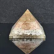 CRYSTAL HEAVEN ORGONITE Pyramid with Moonstone & Sunstone Crystals with Copper, Used as Protection & Healing Crystal