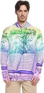 [Caihoyu] Sun Shade Hoodie for Men UPF 50+ Men Sun Shirts Quick Dry Rash Guard UV Shirts Beach Sweatshirt