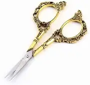 Vintage Floral Needlework Scissors (gold)