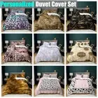 Cow Tiger Leopard Print Circle Bedroom Suit Doona Duvet Quilt Cover Bedding Set