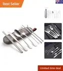 Cutlery Set, Reusable Stainless Steel Travel Cutlery Kit, Portable Flatware S...