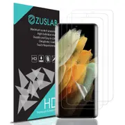 [3 Pack] ZUSLAB Galaxy S21 Ultra 5G Flexible TPU HD Clear Film Self Healing Screen Protector for Samsung