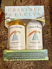 2pc Crabtree & Evelyn Gardeners Hand Soap/ Hand Lotion Set 16.9 fl oz each Mint