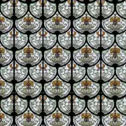 Dolls House Stained Glass Window Glazing Sheet 1:12 Scale Miniature Pattern 01