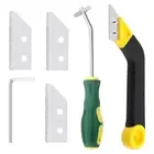 Grout Removal Tool Set 7pcs Angled Saw Blades Wrench Scraper Caulking Cleaner
