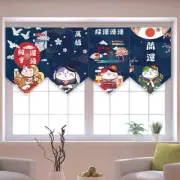 Lucky Cat Japanese Noren Short Curtain Doorway Valance Hanging Flag Art Ornament