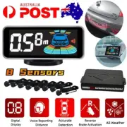 8X Sensors Car Reverse Sensor Kit Safety Radar Alert System Buzzer Kit Alarm AU