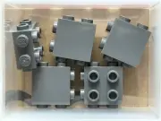 LEGO Parts - Dark Bluish Gray Brick 1 x 2 x 1 2/3 Studs Side - No 67329 - QTY 5