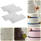4pcs Plastic Texture Mat Non-toxic Lattice Texture Mat Smooth for Kitchen Baking