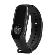 M3 0.78" OLED Touch Screen IP67 Waterproof Smart Bracelet Pedometer Heart Rate Blood Pressure Monitor Fitness Smart Watch BLACK COLOR