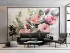 3D Watercolor Floral Wallpaper Wall Mural Removable Self-adhesive 204
