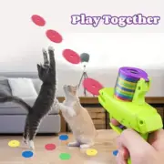 Funny Cat Toys Turnip Gun with 15pcs Reusable Foam Pet Hunting Interactive Toy D