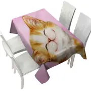Lovely Smile on Adorable Ginger Kitten Tablecloth