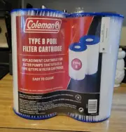 2-Pack Type B Universal Pool Filter Cartridge Fits Intex Summer Waves Coleman