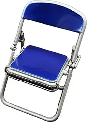 Qianly 1:12 Doll Accessory Folding Chair for 6inch Action Figure Room Setup, Blue