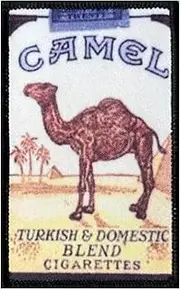 [Viusneun] Vintage Camel Cigarettes Print Patches, Retro Tactical Morale Badge Hook and Loop Patch Sew On for Clothing, Dress, Hat, Backbags