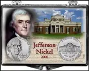 Jefferson Nickel 2006, 2x3 Snap Lock Coin Holder, 3 pack