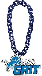 Detroit Lions All Grit NFL Fan Chain, Royal, Large, Plastic, No Gemstone