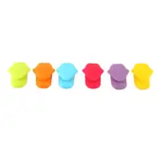 6Pcs Tongue Shape Wine Glass Silicone Label Recognizer Marker Cup Mark SignY- CR