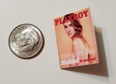 Miniature Dollhouse book magazine 1" 1/12 scale Playboy Bunny 2017