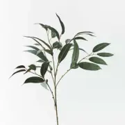 Artificial Australian Native Silk Long Leaf Eucalyptus Greenery Spray - Grey ...