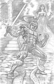 Conan - Frank Frazetta Style Original Comic Art by Jay Taylor FREE SHIPPING!