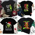 NEW 2023 LADIES MEN The Grinch T-Shirt WOMEN Christmas Xmas T Tee Grinch TOPS