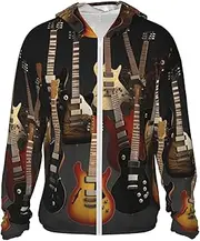 [LHBWCVN] UPF 50+ Light Jacket Full Zip Sun Protection Hoodie for Women Men Long Sleeve Guitars Sun Shirts