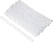 Mini Skater 5 Inch Plastic Travel Luggage Name Tag Loop Straps for Bag Tags ID Card Badge Holders, 30Pcs (Clear)