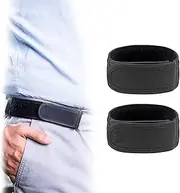 [ZhuiYane] No Buckle Belts For Men - Unisex ve-lcro No Buckle Belts, Elastic No Buckle, Lazy Adjustable Belt With Ultra-Soft Edge Padding, Adjustable Invisible Side Belts, Stylish Look Waist Belt Decor, Black