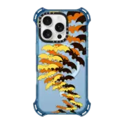 iPhone 16 Pro Bounce Case MagSafe Compatible GONE BATTY 3, HALLOWEEN BATS SPOOKY ORANGE YELLOW BLACK SCARY CREEPY TRANSPARENT