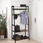 Freestanding Open Wardrobe Coat Stand Entry Hall Tree Shoe Rack Scarf Bag Hanger