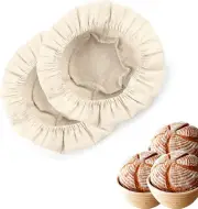 2 PCS Round Bread Proofing Basket Cloth Liners - 10" Sourdough Banneton Covers