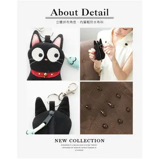 【Kiro貓】小黑貓 拼布包 拉鍊 小物收納/鑰匙零錢包【820054】
