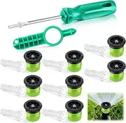 Gulfmew 18 Pieces Sprinkler Nozzle Tool Kit Compatible with RainBird/Hunter Pop up Sprinkler Includes Variable Arc Nozzle with Filter &Sprinkler Rotor Adjustment Tool for Lawn Irrigation System(10Van)